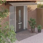 Vidaxl auvent de porte marquise solaire avec support abri protection contre pluie banne entre porte ...
