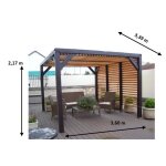 Auvent veneto - habrita - 339m x 360m - bois lamell� coll�