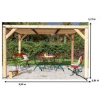 Auvent veneto habrita - 339m x 360m - bois lamell� coll� sapin du nord contrecoll�