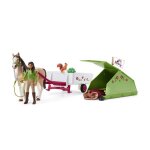Aventures au camping de sarah coffret schleich avec 23 �l�ments inclus dont 1 cheval schleich et 1 personnage ...