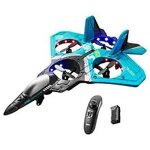 Avion rc 24ghz 6ch epp - zgeer - aile fixe - blanc et bleu