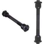 Axe de roue de moyeu de vlo rms - longueur 145mm - diamtre 10mm - noir / argent - bmx vtt