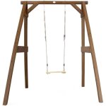 Axi portique en bois fsc - balan�oires enfant en marron balan�oire pour enfants pour l?ext�rieur / le ...