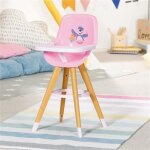Chaise haute pour poupée baby born - zapf creation - modèle highchair - rose et marron Chaise haute pour poupée baby born - zapf creation - modèle highchair - rose et marron