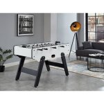 Baby foot style industriel en mdf - l153 x p77. 6 x h96 cm - blanc - suarez