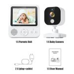 Babyphone vido intelligent sans fil 2. 4ghz avec camra de permission scurit lectronique pour nounou ...