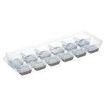 Bac  12 glaons push & clapet 26cm gris