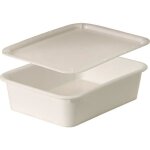 Bac blanc rectangulaire  ptons 10 l - 53 x 41 cm