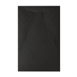 Bac � douche rectangulaire anthracite effet pierre - idralite - blend - 90x160x26 cm