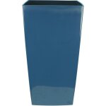 Bac à fleurs carré riviera nuance - plastique - l38xp38xh69 cm - bleu Bac à fleurs carré riviera nuance - plastique - l38xp38xh69 cm - bleu