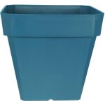 Bac � fleurs carr� - riviera - soleilla - plastique - 49x49x45 cm - bleu