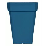 Bac  fleurs carr riviera soleilla - plastique - hauteur 53 cm - bleu