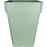 Bac  fleurs carr riviera soleilla - plastique - hauteur 53 cm - vert argile