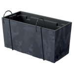 Bac � fleurs - prosperplast - urbi case - effet b�ton - anthracite - 395x185x195 cm