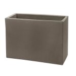Bac � fleurs rectangulaire - idralite - schio cassa - 60x245 cm - cappuccino - 26 l - trou pr�par�