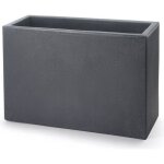 Bac � fleurs rectangulaire - idralite - schio cassa - noir - plastique - 60x245 cm - 26 l