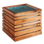 Bac � fleurs teint� brun lign z - cerland