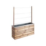 Bac � fleurs avec treillis teint� brun lign z - cerland