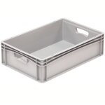 Bac gerbable plein gris - 60 x 40 x 22 cm