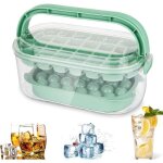 Bac glaons avec couvercle et rcipient poigne cache portable pour refroidir cocktails whisky caf 2 bacs ...