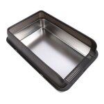 Bac  litire en acier inoxydable - vvikizy - grand - couvert - gris noir - pour chat adulte