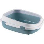 Bac  litire chat queen xxl bleu acier - zolux bleu