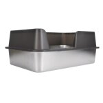 Bac  litire - inox - 50x35x20 cm - anti - claboussures - facile  nettoyer - pour chats juniors