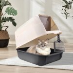 Bac  litire entirement ferm varivida - noir - 36 * 51 * 34cm - pour chat moyen - avec pelle  litire ...