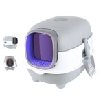 Bac � liti�re - mengda - 40x39x56cm - d�sodorisation automatique - ferm� - pour chats grands