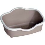 Bac � liti�re - smart - taupe - large rebord anti - projection - facile � nettoyer