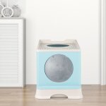 Bac � liti�re pliable - homewell - grande taille - double porte - plastique pp - bleu