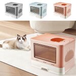 Bac � liti�re - xuanyu - xxl - rose - conception amovible - espace priv� pour chats grands