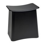 Tabouret de salle de bain - wenko - wing - noir - 33 l - h 48 cm