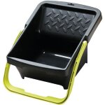 Bac  peinture antiglisse plat pour rouleau 180 mm - noir et vert