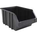 Bac de rangement 8l - novap - noir - polypropylne recycl - fond plat anti - drapant - crans de blocage ...