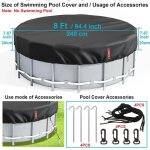 B�che 4 saisons pour piscine hors sol b�che protection pour piscine couverture de ext�rieur ronde spa ...
