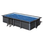 B�che �t� � bulles 400 � pour piscine composite rectangulaire gre - 326 x 186 m - bleu