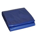Bche piscine rectangulaire 6 x 10m bleue marine avec filet dcoulement rsistance 140g / m2