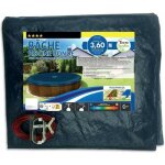 Bche piscine ronde 3. 6 m 140 g / m - bache hivernage piscine hors sol - filet dcoulement 35 x 35 ...