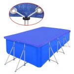 Bche de protection pour piscine rectangulaire en pe - vidaxl - 394 x 207 cm - 90 g / m - bleu