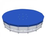 Bâche de protection réversible 4 saisons pour piscine hors sol - ronde 457 m - 150 gsm - bleu et gris ... Bâche de protection réversible 4 saisons pour piscine hors sol - ronde 457 m - 150 gsm - bleu et gris ...