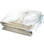 Terre jardin bâche de protection luxe 3 x 5 m - pvc 300 g / m² 4 cordelettes et ?illets métalliques Terre jardin bâche de protection luxe 3 x 5 m - pvc 300 g / m² 4 cordelettes et ?illets métalliques