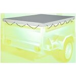 B�che pour remorque - 160x122x7 cm - 600gr / m� avec ?illets et sandow