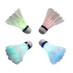 Raquette de badminton - td - 4pcs - plumes de canard - led 7 couleurs - interrupteur  bouton - poussoir ...