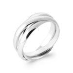 Bague 3 anneaux entrelacs en argent massif 925 / 1000 - bijouxia - bijoux mixte