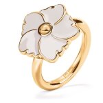 Bague - folli follie - dore - acier inoxydable - taille 52 - femme