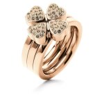 Bague - folli follie - 3r0t064rs - acier inoxydable - rose - taille 54