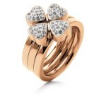 Bague - folli follie - 3r0t064rc - acier inoxydable - rose - taille 54