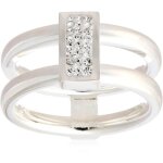 Bague en acier inoxydable - folli follie - 3r13f010c - argent - taille 54 - femme