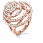 Bague en acier inoxydable - folli follie - 3r17s034rc - rose - taille 52 - femme